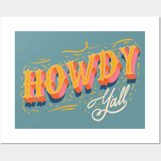 Howdy Yall Wall Art by anycolordesigns